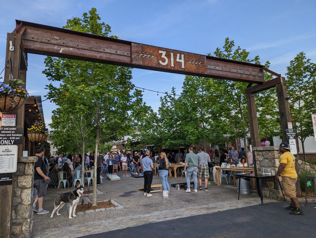 people outside at 314 beer-garden-norwalk-ct/