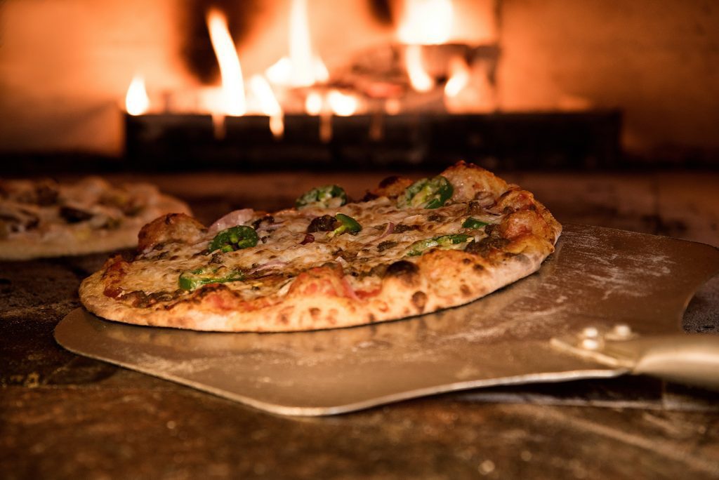 wood fire oven pizza
