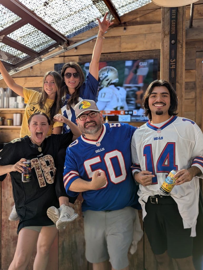 happy sport fans at 314 Beer Garden 