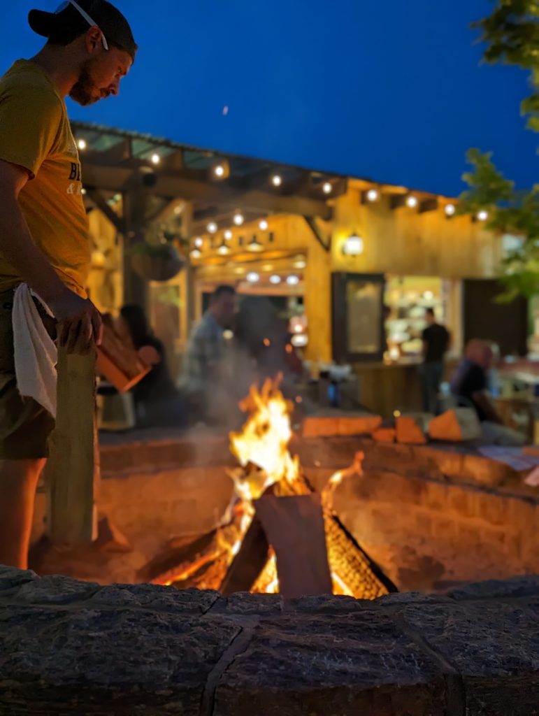 open firpit at 314 Beer Garden 